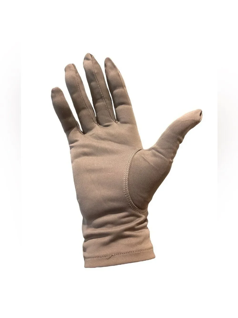 60s GRAY MCM LIGHTWEIGHT RETRO RAYON  CLASSIC WRIST LENGTH GLOVES SZ M